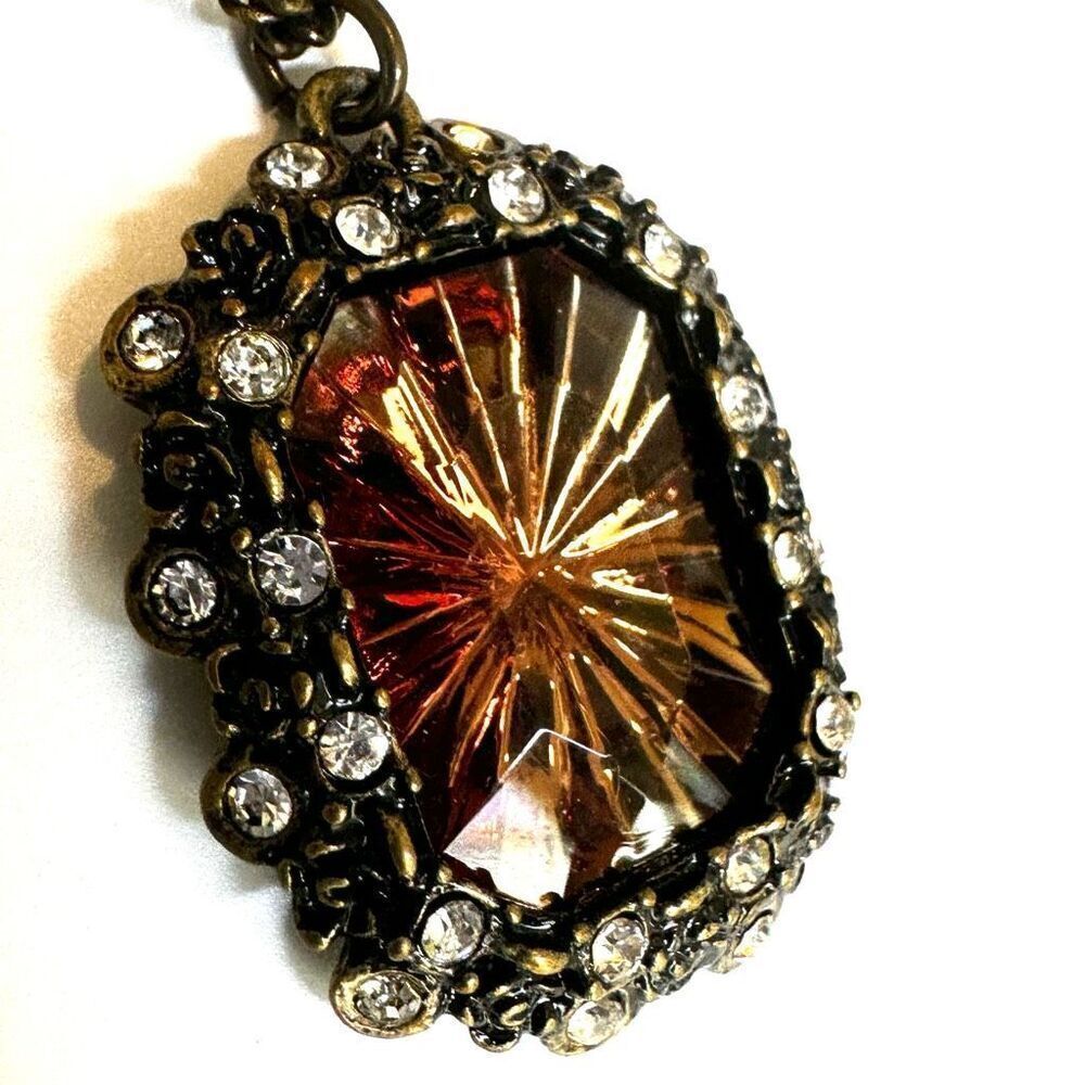 Avon Smokey Topaz Color Pendant Necklace - Picture 9 of 9
